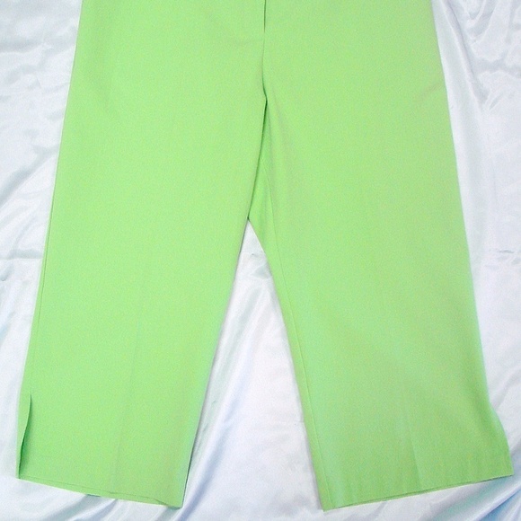 NWT Solar (by Lasania) Lime Green Capri Pants - Sz 14 - Picture 9 of 10